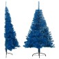 Künstlicher Halb-Weihnachtsbaum mit Ständer Blau 120 cm PVC Künstlicher Halb-Weihnachtsbaum mit Ständer Blau 120 cm PVC