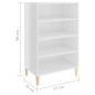 vidaXL Sideboard Hochglanz-Weiß 57x35x90 cm Holzwerkstoff vidaXL Sideboard Hochglanz-Weiß 57x35x90 cm Holzwerkstoff