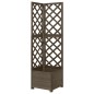 vidaXL Eck-Spalier mit Pflanzkasten Grau 40x40x150cm Massivholz Tanne vidaXL Eck-Spalier mit Pflanzkasten Grau 40x40x150cm Massivholz Tanne