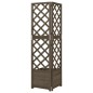 vidaXL Eck-Spalier mit Pflanzkasten Grau 40x40x150cm Massivholz Tanne vidaXL Eck-Spalier mit Pflanzkasten Grau 40x40x150cm Massivholz Tanne