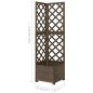 vidaXL Eck-Spalier mit Pflanzkasten Grau 40x40x150cm Massivholz Tanne vidaXL Eck-Spalier mit Pflanzkasten Grau 40x40x150cm Massivholz Tanne