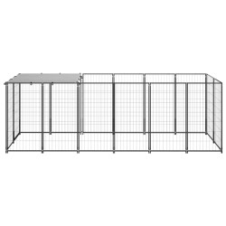 Hundezwinger Schwarz 330x110x110 cm Stahl