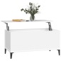 Couchtisch Weiß 90x44,5x45 cm Holzwerkstoff Couchtisch Weiß 90x44,5x45 cm Holzwerkstoff