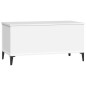 Couchtisch Weiß 90x44,5x45 cm Holzwerkstoff Couchtisch Weiß 90x44,5x45 cm Holzwerkstoff