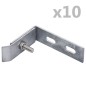 Wand-Eckverbinder 10 Sets Silbern Wand-Eckverbinder 10 Sets Silbern