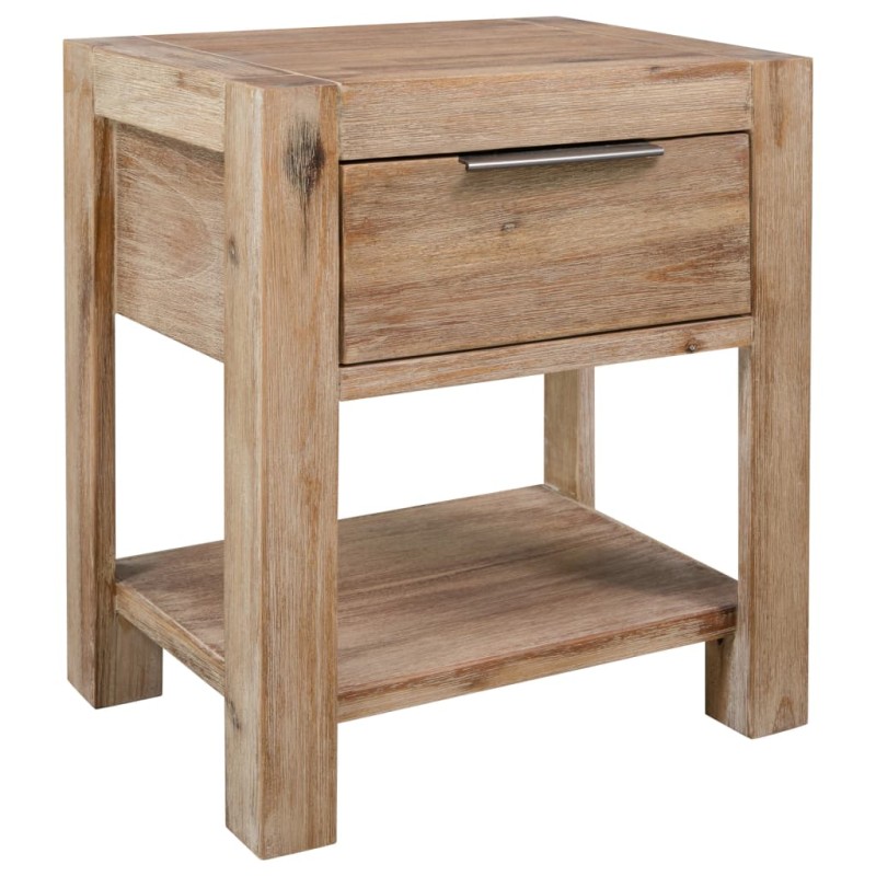 Nachttisch mit Schublade 40x30x48 cm Akazie Massivholz Nachttisch mit Schublade 40x30x48 cm Akazie Massivholz