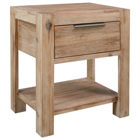 Nachttisch mit Schublade 40x30x48 cm Akazie Massivholz