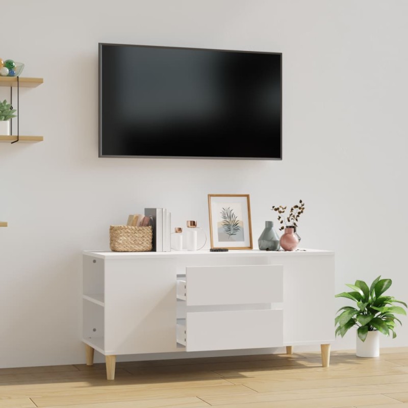 TV-Schrank Weiß 102x44,5x50 cm Holzwerkstoff TV-Schrank Weiß 102x44,5x50 cm Holzwerkstoff