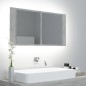 vidaXL LED-Bad-Spiegelschrank Betongrau 90x12x45 cm Acryl vidaXL LED-Bad-Spiegelschrank Betongrau 90x12x45 cm Acryl