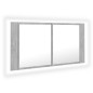 vidaXL LED-Bad-Spiegelschrank Betongrau 90x12x45 cm Acryl vidaXL LED-Bad-Spiegelschrank Betongrau 90x12x45 cm Acryl