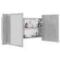 vidaXL LED-Bad-Spiegelschrank Betongrau 90x12x45 cm Acryl vidaXL LED-Bad-Spiegelschrank Betongrau 90x12x45 cm Acryl