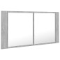 vidaXL LED-Bad-Spiegelschrank Betongrau 90x12x45 cm Acryl vidaXL LED-Bad-Spiegelschrank Betongrau 90x12x45 cm Acryl