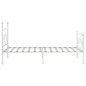 Bettgestell mit Lattenrost Weiß Metall 90 x 200 cm Bettgestell mit Lattenrost Weiß Metall 90 x 200 cm