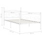 Bettgestell mit Lattenrost Weiß Metall 90 x 200 cm Bettgestell mit Lattenrost Weiß Metall 90 x 200 cm