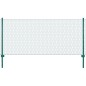 Maschendrahtzaun mit Pfosten Stahl 25 x 1 m Grün Maschendrahtzaun mit Pfosten Stahl 25 x 1 m Grün