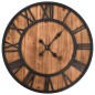 Wanduhr Vintage mit Quarzwerk Holz und Metall 60 cm XXL Wanduhr Vintage mit Quarzwerk Holz und Metall 60 cm XXL