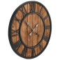 Wanduhr Vintage mit Quarzwerk Holz und Metall 60 cm XXL Wanduhr Vintage mit Quarzwerk Holz und Metall 60 cm XXL