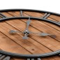 Wanduhr Vintage mit Quarzwerk Holz und Metall 60 cm XXL Wanduhr Vintage mit Quarzwerk Holz und Metall 60 cm XXL
