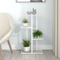 Blumenständer 4-Etagen 43x22x76 cm Weiß Metall Blumenständer 4-Etagen 43x22x76 cm Weiß Metall