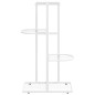 Blumenständer 4-Etagen 43x22x76 cm Weiß Metall Blumenständer 4-Etagen 43x22x76 cm Weiß Metall