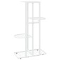 Blumenständer 4-Etagen 43x22x76 cm Weiß Metall Blumenständer 4-Etagen 43x22x76 cm Weiß Metall