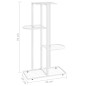 Blumenständer 4-Etagen 43x22x76 cm Weiß Metall Blumenständer 4-Etagen 43x22x76 cm Weiß Metall