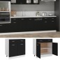 Schubunterschrank Schwarz 80x46x81,5 cm Holzwerkstoff Schubunterschrank Schwarz 80x46x81,5 cm Holzwerkstoff
