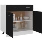 Schubunterschrank Schwarz 80x46x81,5 cm Holzwerkstoff Schubunterschrank Schwarz 80x46x81,5 cm Holzwerkstoff