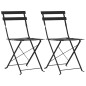 3-tlg. Bistro-Set Stahl Schwarz 3-tlg. Bistro-Set Stahl Schwarz