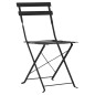 3-tlg. Bistro-Set Stahl Schwarz 3-tlg. Bistro-Set Stahl Schwarz