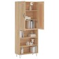 Highboard Sonoma-Eiche 69,5x34x180 cm Holzwerkstoff Highboard Sonoma-Eiche 69,5x34x180 cm Holzwerkstoff
