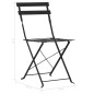 3-tlg. Bistro-Set Stahl Schwarz 3-tlg. Bistro-Set Stahl Schwarz