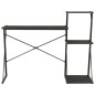 vidaXL Schreibtisch mit Regal Schwarz 116×50×93 cm vidaXL Schreibtisch mit Regal Schwarz 116×50×93 cm