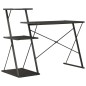 vidaXL Schreibtisch mit Regal Schwarz 116×50×93 cm vidaXL Schreibtisch mit Regal Schwarz 116×50×93 cm