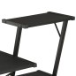 vidaXL Schreibtisch mit Regal Schwarz 116×50×93 cm vidaXL Schreibtisch mit Regal Schwarz 116×50×93 cm