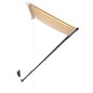 Einziehbare Markise mit LED 250×150 cm Gelb und Weiß Einziehbare Markise mit LED 250×150 cm Gelb und Weiß