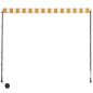 Einziehbare Markise mit LED 250×150 cm Gelb und Weiß Einziehbare Markise mit LED 250×150 cm Gelb und Weiß