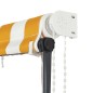 Einziehbare Markise mit LED 250×150 cm Gelb und Weiß Einziehbare Markise mit LED 250×150 cm Gelb und Weiß