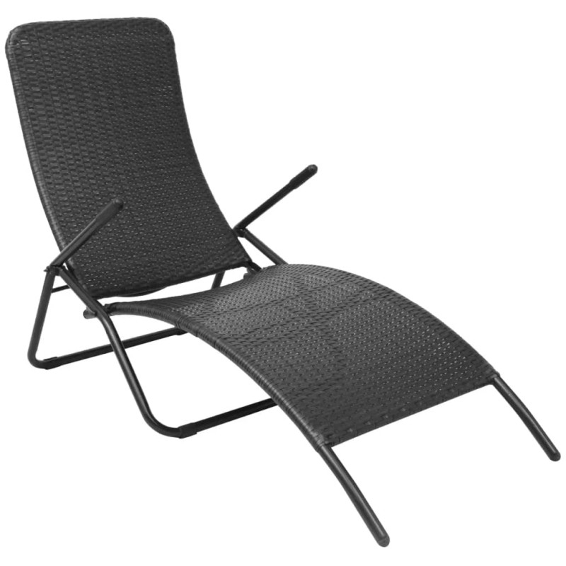 Sonnenliege Klappbar Poly Rattan Schwarz Sonnenliege Klappbar Poly Rattan Schwarz