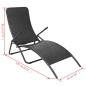 Sonnenliege Klappbar Poly Rattan Schwarz Sonnenliege Klappbar Poly Rattan Schwarz