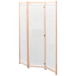 vidaXL 3-teiliger Raumteiler Creme 120 x 170 x 4 cm Stoff