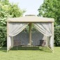 vidaXL Pavillon mit Doppeldach Creme 3x3x2,68 m Stoff vidaXL Pavillon mit Doppeldach Creme 3x3x2,68 m Stoff