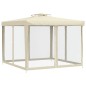 vidaXL Pavillon mit Doppeldach Creme 3x3x2,68 m Stoff vidaXL Pavillon mit Doppeldach Creme 3x3x2,68 m Stoff