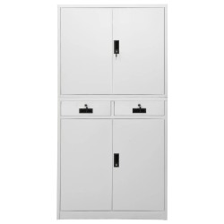 Büroschrank Hellgrau 90x40x180 cm Stahl