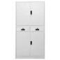 Büroschrank Hellgrau 90x40x180 cm Stahl Büroschrank Hellgrau 90x40x180 cm Stahl
