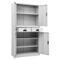 Büroschrank Hellgrau 90x40x180 cm Stahl Büroschrank Hellgrau 90x40x180 cm Stahl