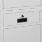 Büroschrank Hellgrau 90x40x180 cm Stahl Büroschrank Hellgrau 90x40x180 cm Stahl