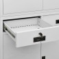 Büroschrank Hellgrau 90x40x180 cm Stahl Büroschrank Hellgrau 90x40x180 cm Stahl