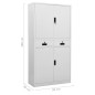 Büroschrank Hellgrau 90x40x180 cm Stahl Büroschrank Hellgrau 90x40x180 cm Stahl