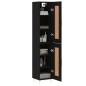 Highboard Schwarz 34,5x34x180 cm Holzwerkstoff Highboard Schwarz 34,5x34x180 cm Holzwerkstoff